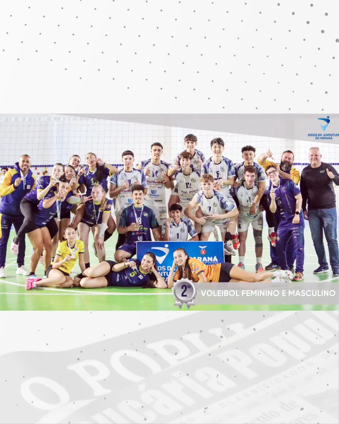 Times masculino e feminino de vôlei se classificam para a macrorregional dos Jojups