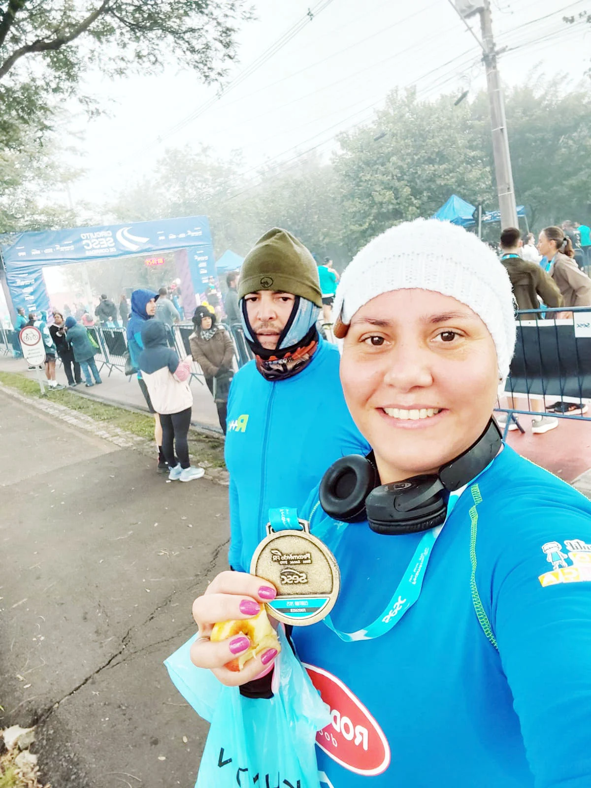 Atletas de Araucária encararam um frio de 3°C e fizeram bonito em provas de corrida