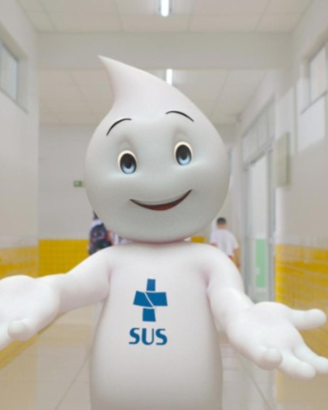 Zé Gotinha marca presença em diversas UBS's da cidade para campanha de vacinação no sábado (18)