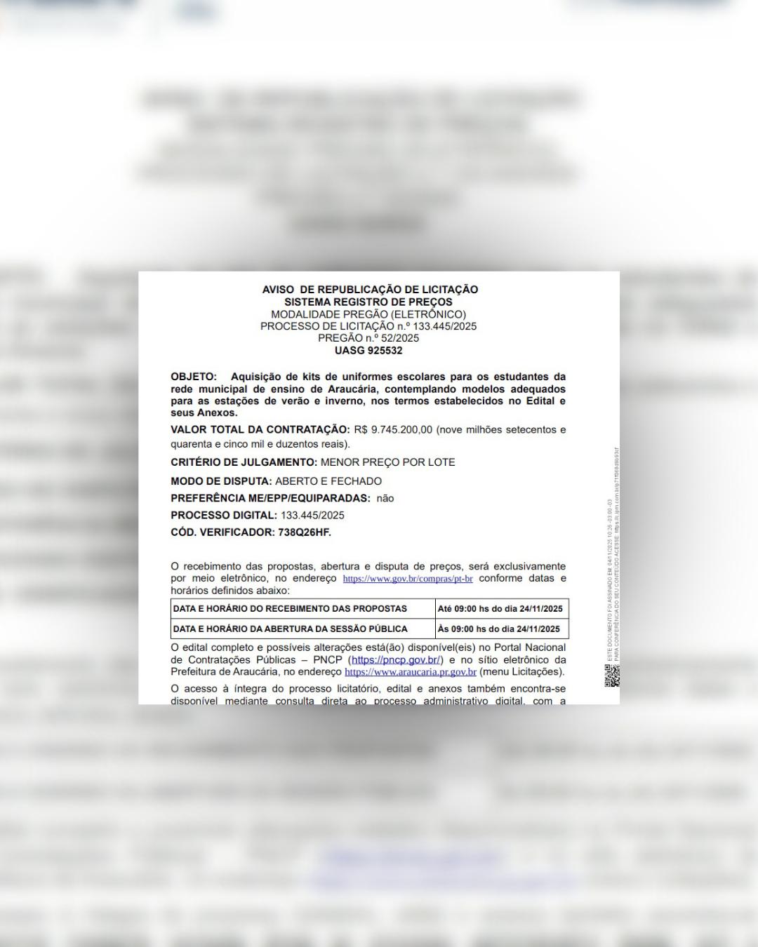 Alunos da rede municipal de ensino terão kit uniforme já em 2026