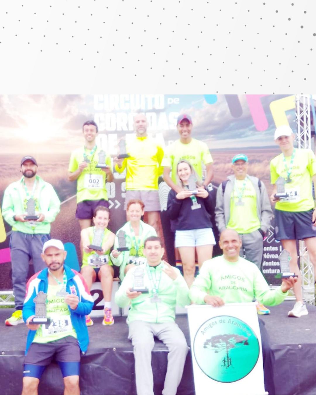 Equipe Amigos de Araucária arrasou no Circuito de Corridas de Tijucas do Sul
