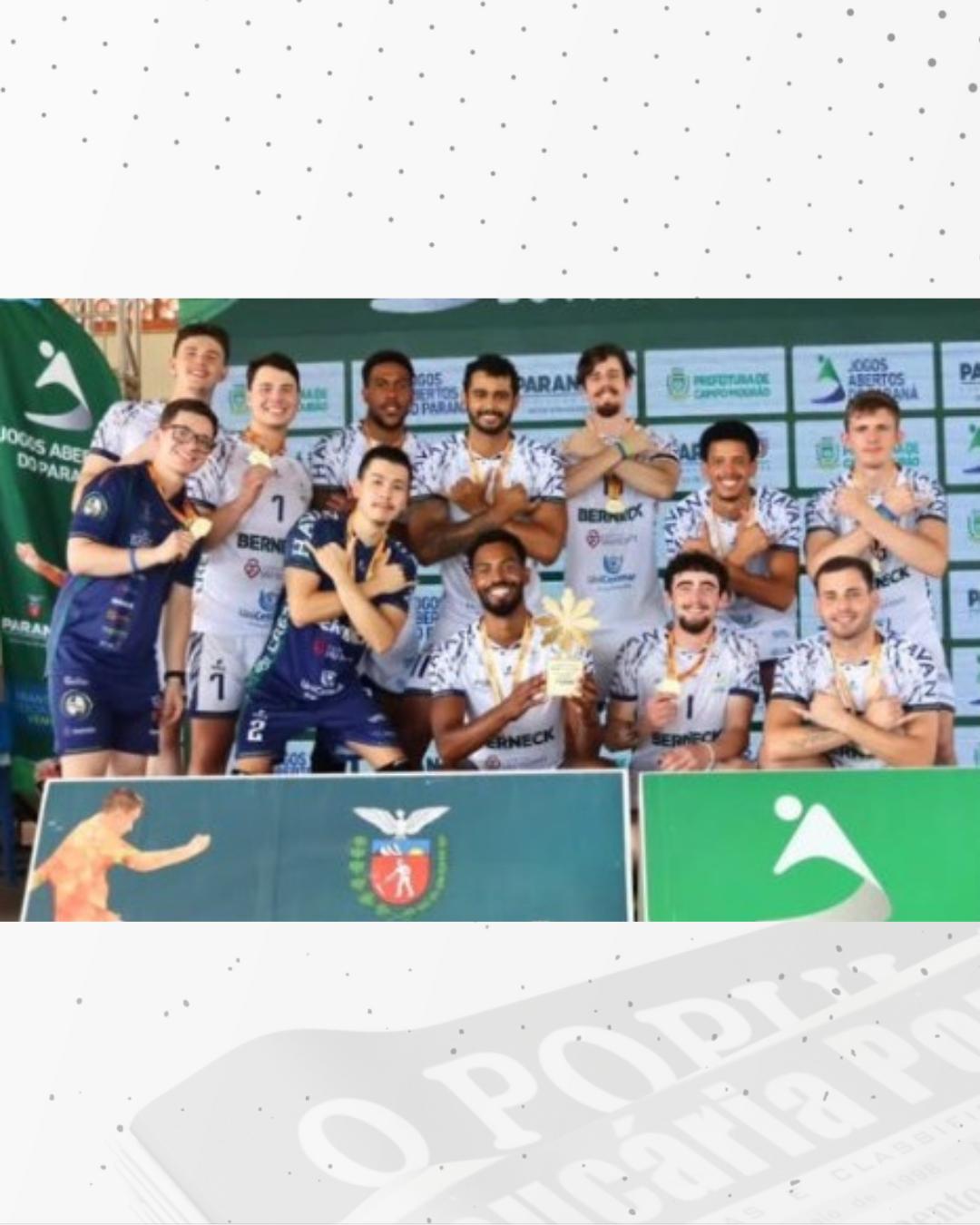 Araucária Vôlei é campeão invicto dos Jogos Abertos do Paraná