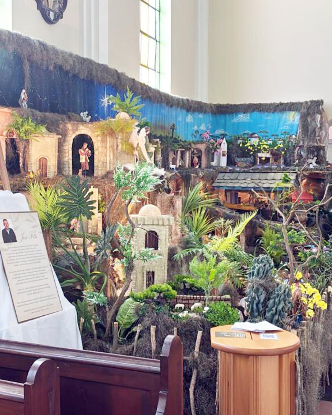 Presépio do Santuário Nossa Senhora dos Remédios renova tradição familiar e está aberto à visitação