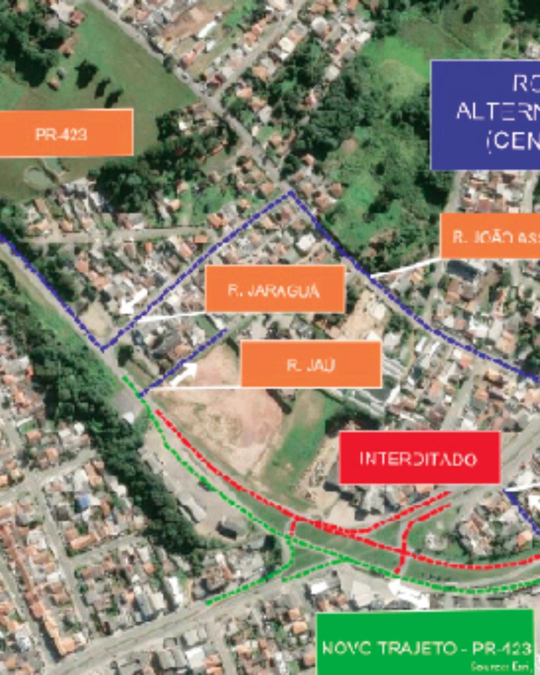 28/03: construção de viaduto fecha rótula que liga bairros Estação ao Fazenda Velha
