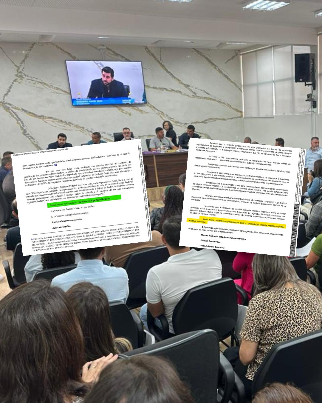 4 a 0! Justiça nega mais 2 pedidos liminares e decisão do presidente da Câmara segue valendo