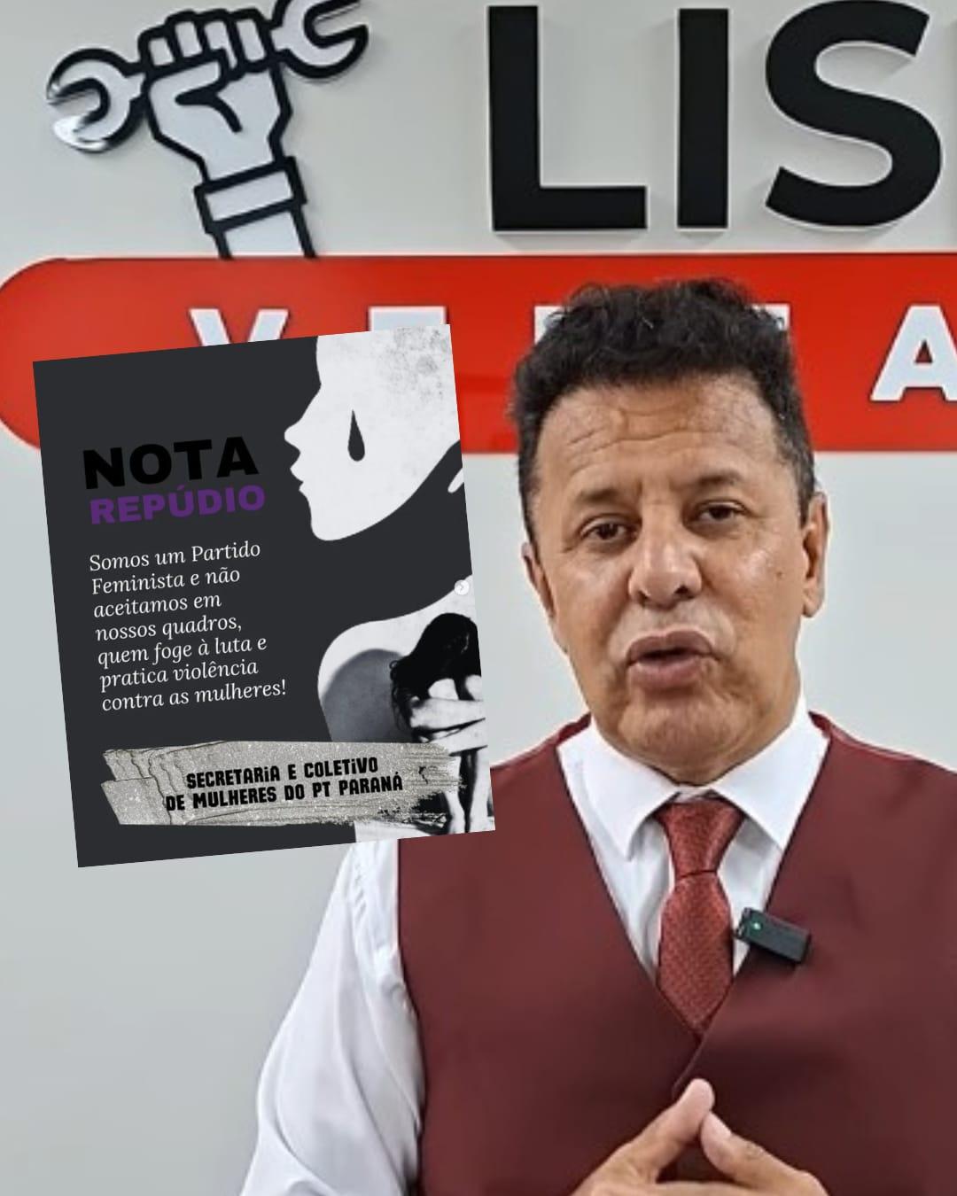 Secretaria de Mulheres do PT pede o imediato afastamento de Gilmar Lisboa do mandato de vereador