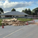 Caminhoneiro sofre mal súbito, cai em barranco na BR 476 e só para ao atingir o muro de uma casa