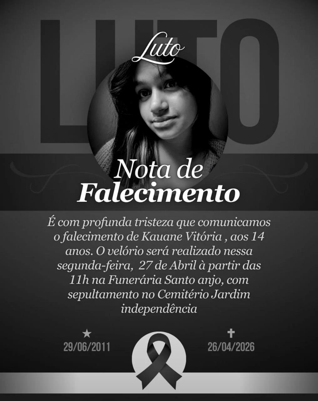 Identificada adolescente que foi encontrada morta no último domingo no Costeira