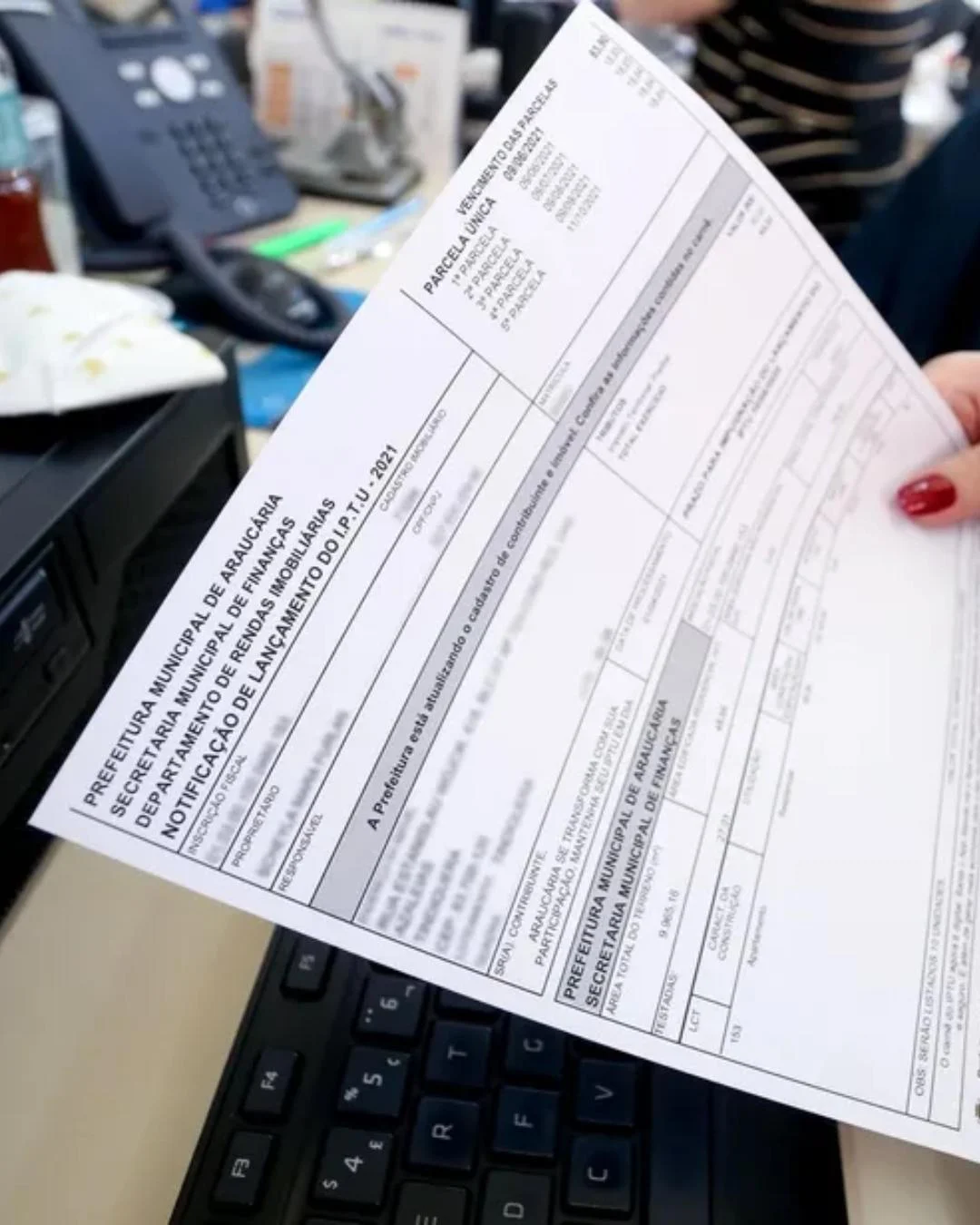 IPTU 2026 de Araucária vence em 10 de junho e carnê será disponibilizado online