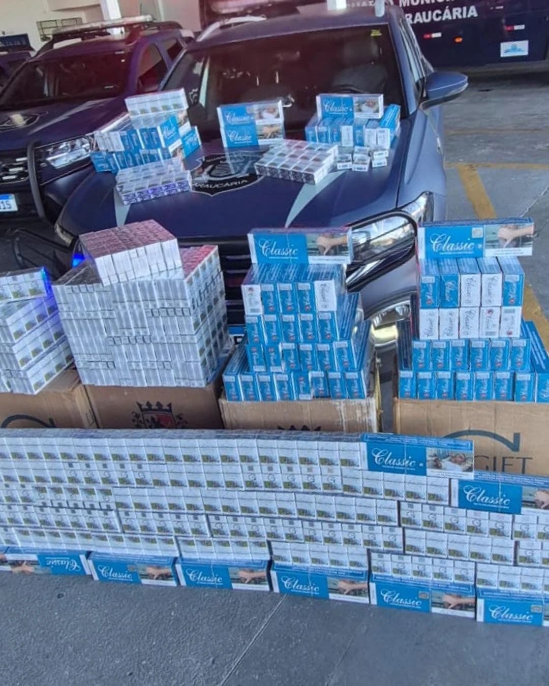 Mais de 3 mil carteiras de cigarros contrabandeados são apreendidas pela GM