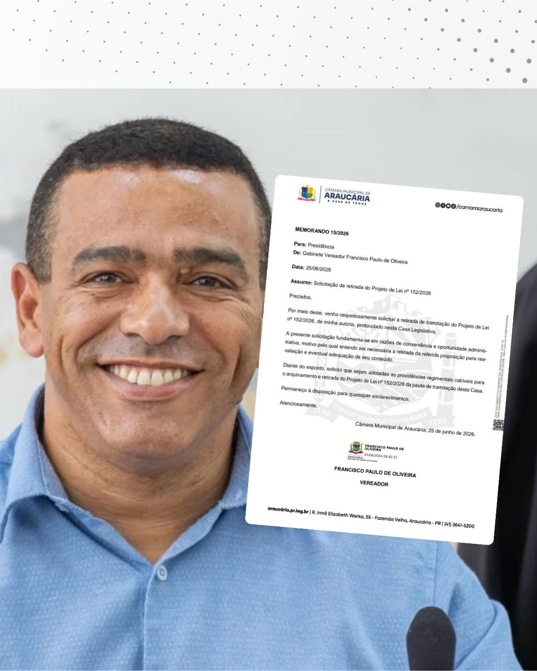 Vereador desiste de projeto para alterar nome da Praça da Bíblia