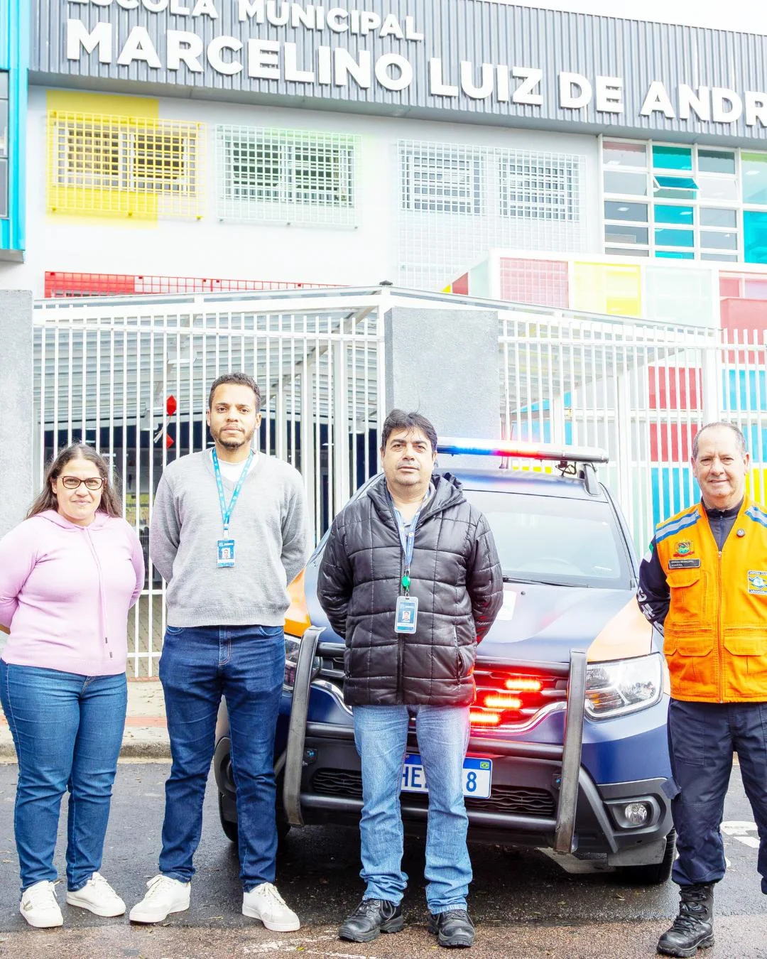 Estudantes e funcionários da Escola Marcelino participam de simulado de emergência