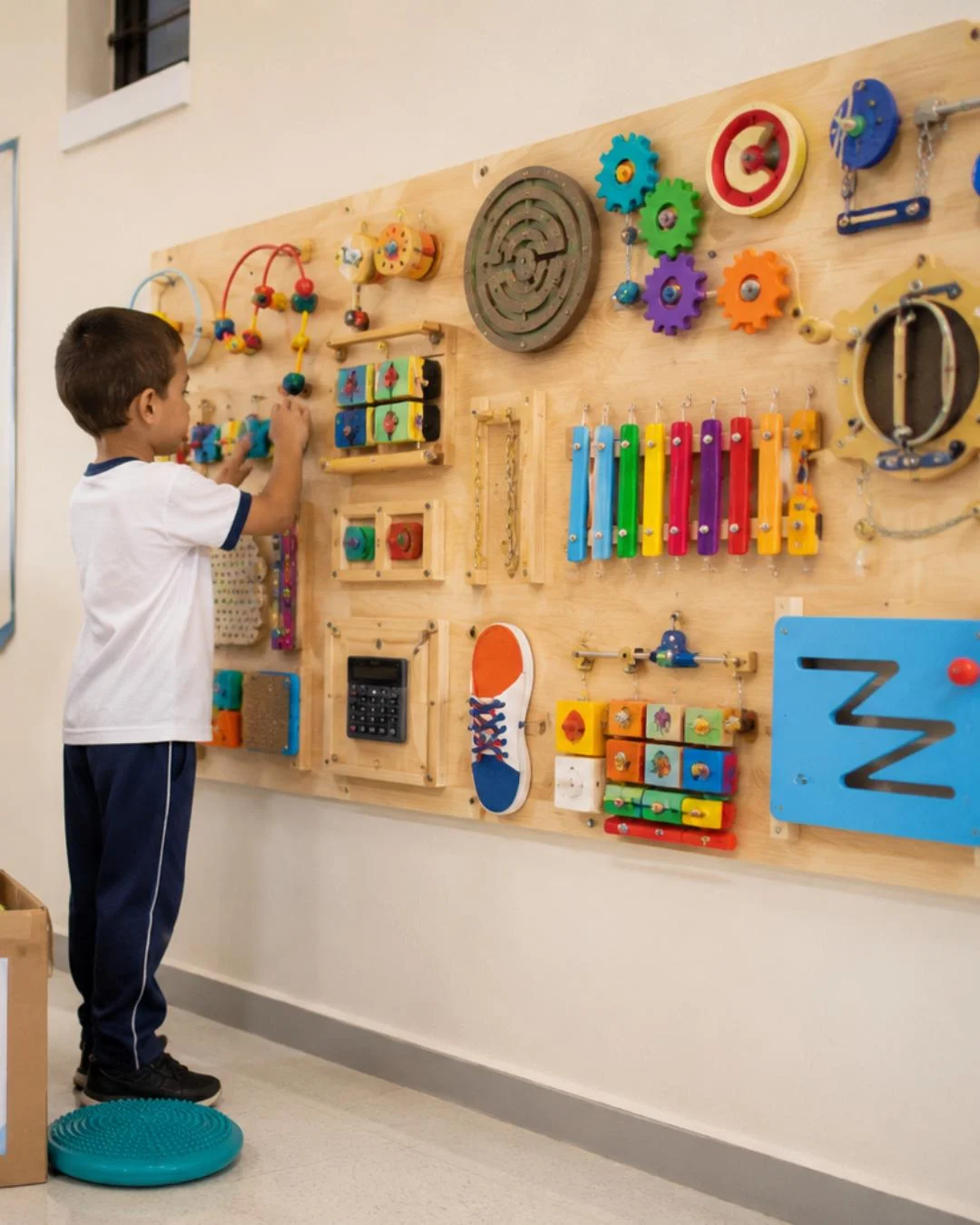 Colégio pede doações para criar painéis sensoriais que serão usados no apoio de alunos com autismo