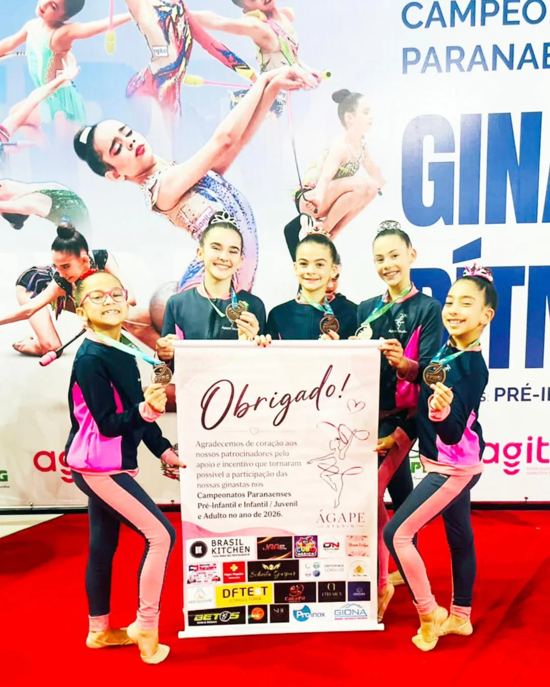 Ginastas do Studio Ágape conquistam bronze no Campeonato Paranaense