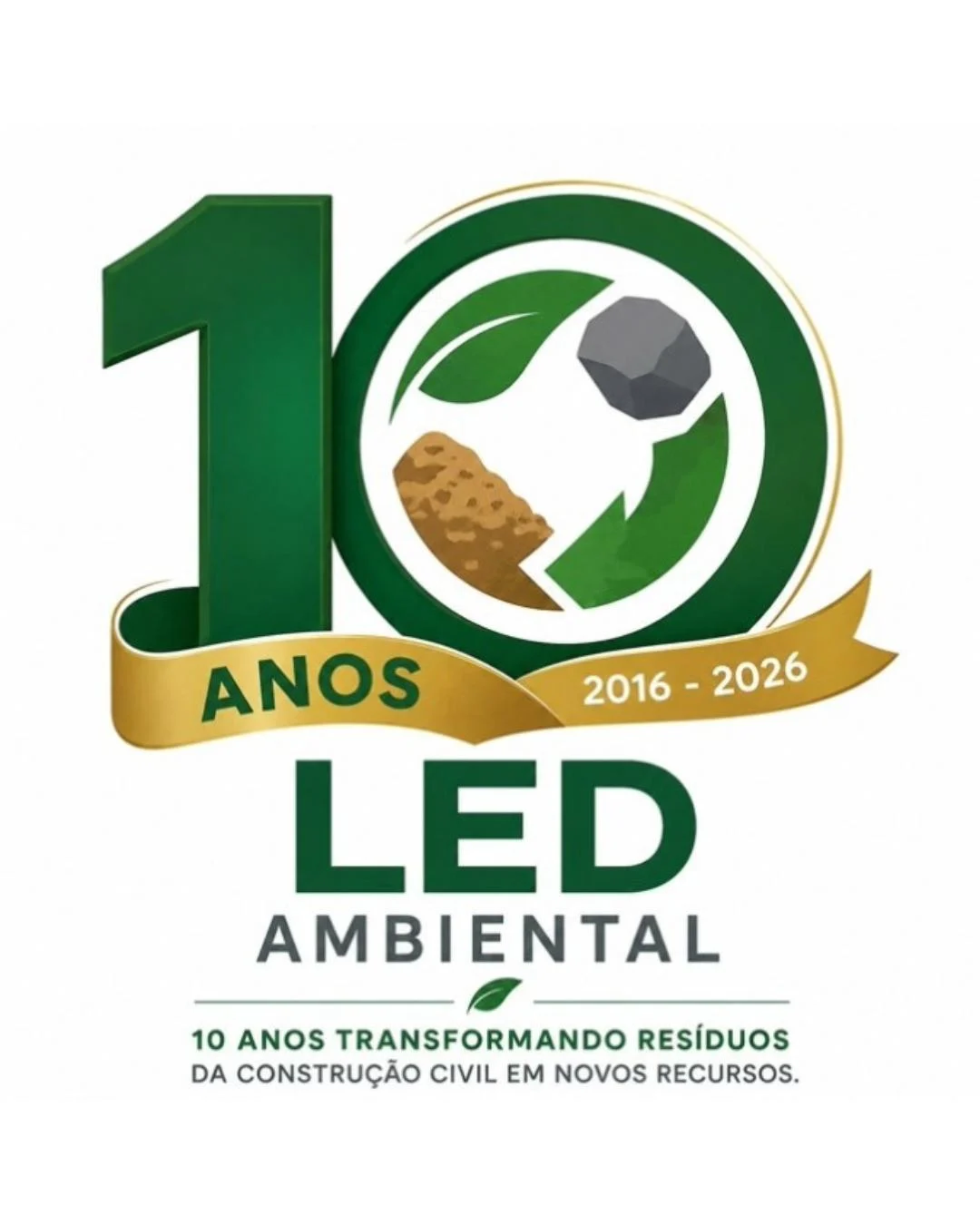 LED Ambiental chega aos 10 anos transformando resíduos da construção civil em novos materiais