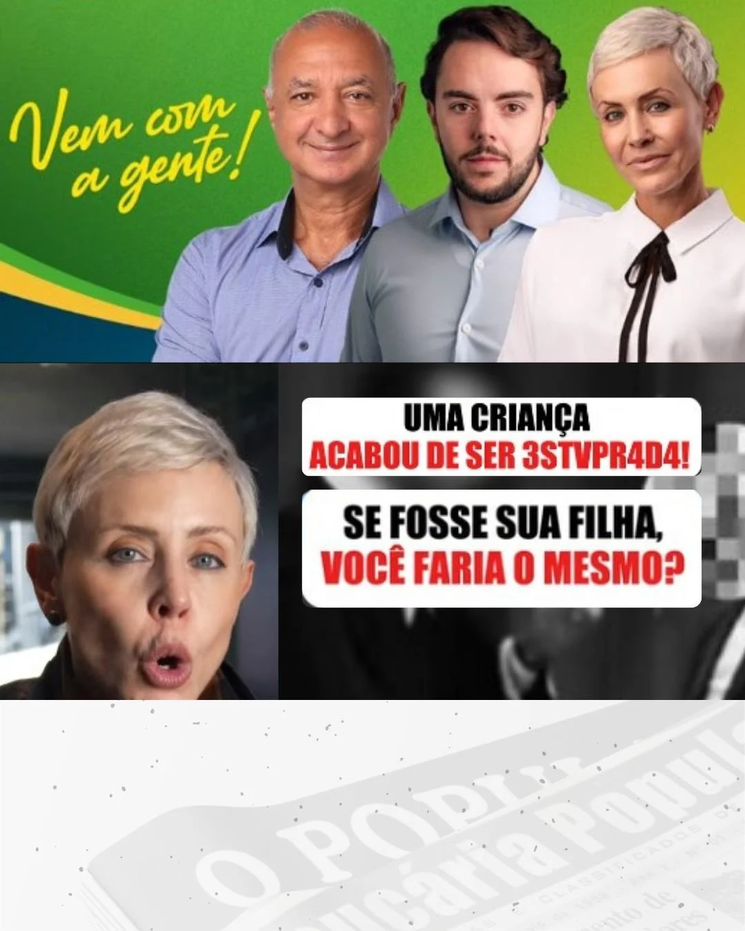 Lu Bonatto, candidata a deputada, recebe o apoio de ex-prefeito denunciado pelo MP por crime sexual