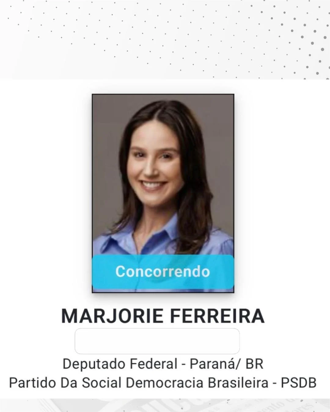 NP: Marjorie Ferreira registra candidatura a deputada federal