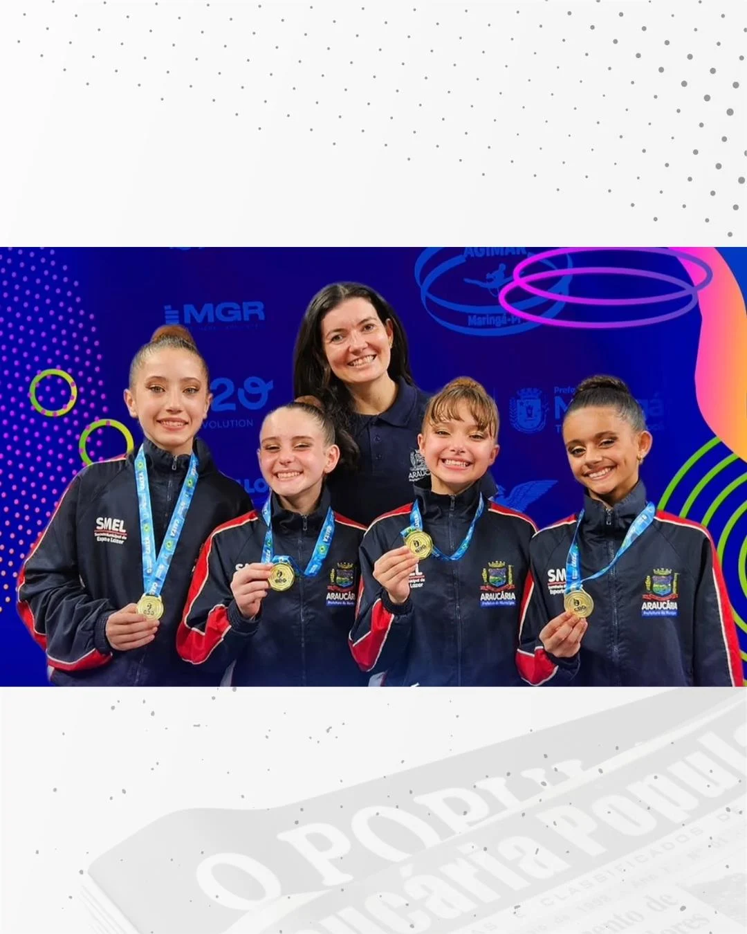 Ginastas de Araucária conquistam vaga para o Torneio Nacional em São Paulo