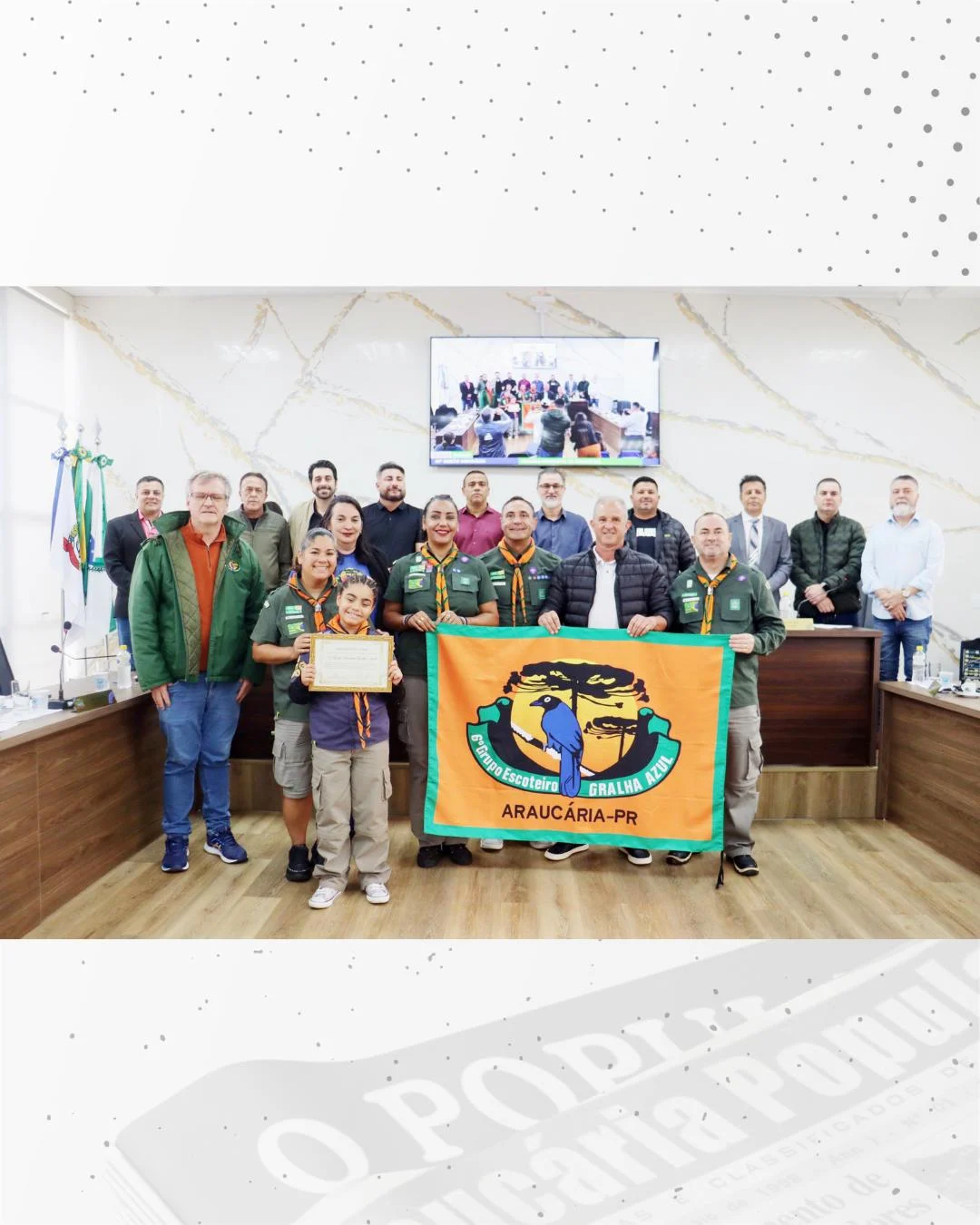 Grupo Escoteiro Gralha Azul é homenageado pela Câmara de Vereadores
