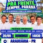 Neste domingo, Ratinho Junior vem a Araucária para carreata com Sandro Alex
