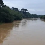Guajuvira está com acesso interditado após aumento no nível do Rio Iguaçu