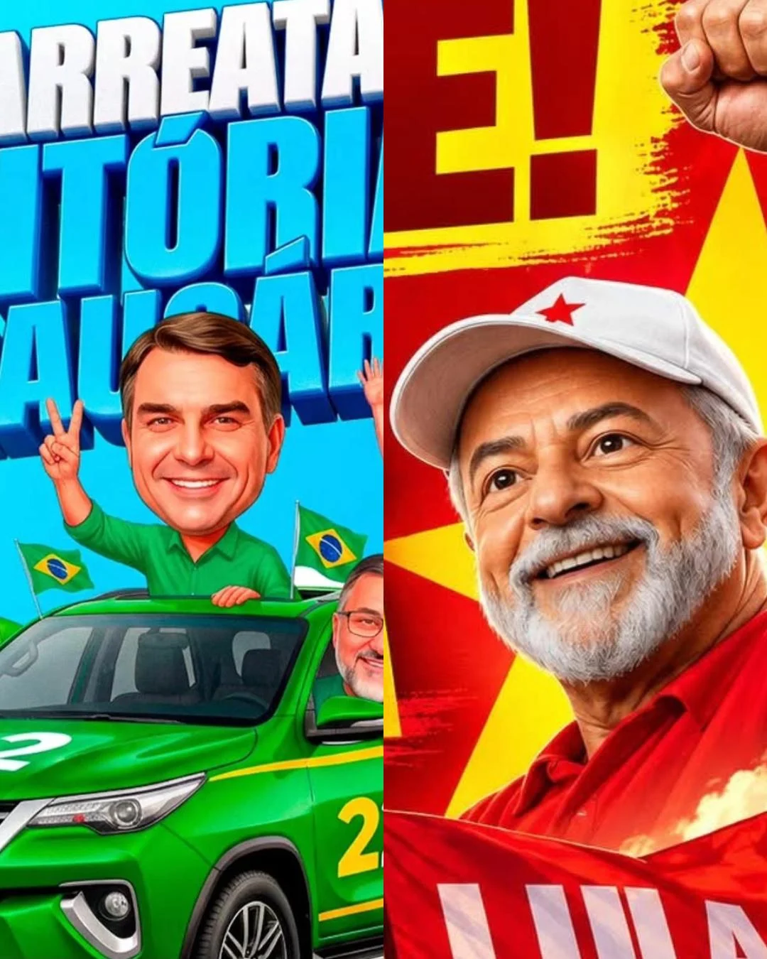 NP: Sábado de carreatas pró-Flávio e pró-Lula em Araucária