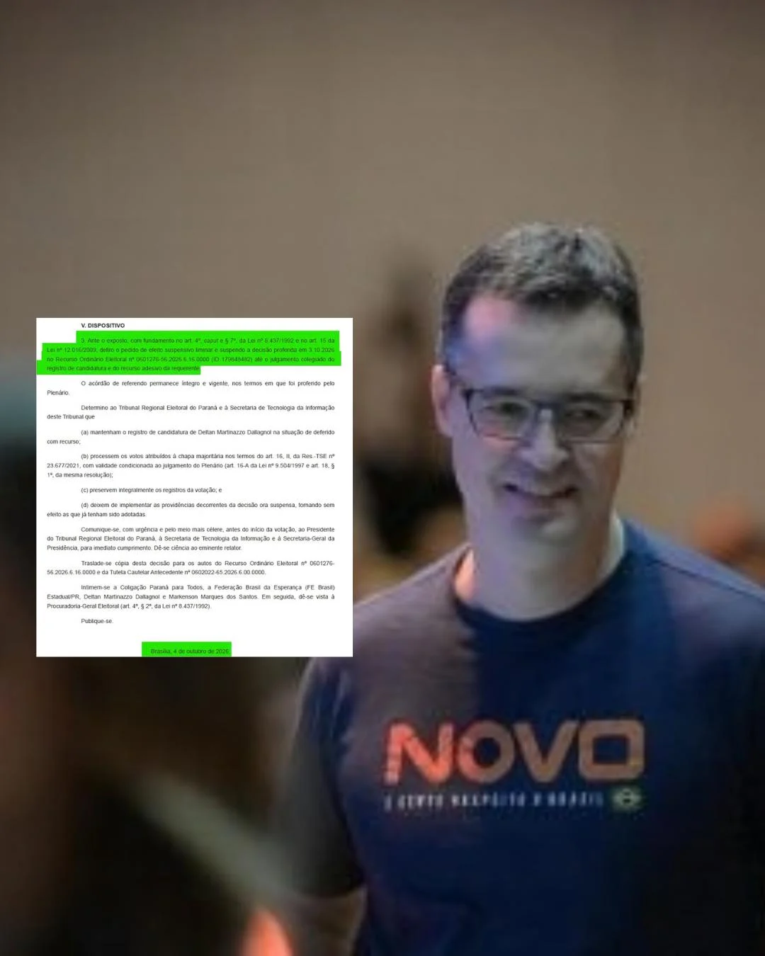 Presidente do TSE suspende decisão e candidatura de Deltan segue válida