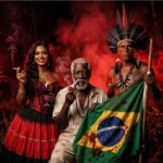 Vando Fortuna: Pombagiras, pretos-velhos e caboclos. Partido político: bandeira vermelho-sangue
