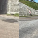 Via Araucária tapa cratera que irritava motoristas no viaduto da Repar