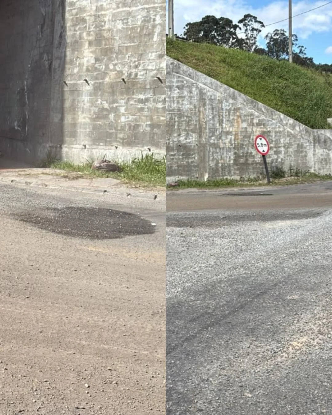 Via Araucária tapa cratera que irritava motoristas no viaduto da Repar